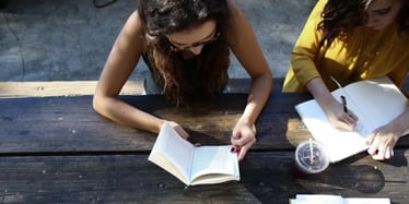 Students sitting at a table