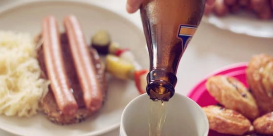 German food, german sausage and german beer