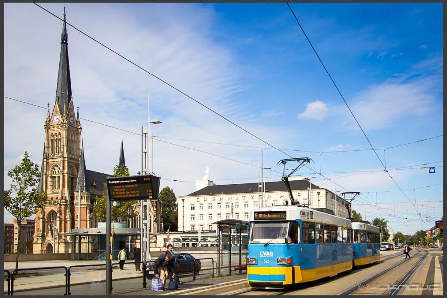 Chemnitz Innenstadt mit Tram