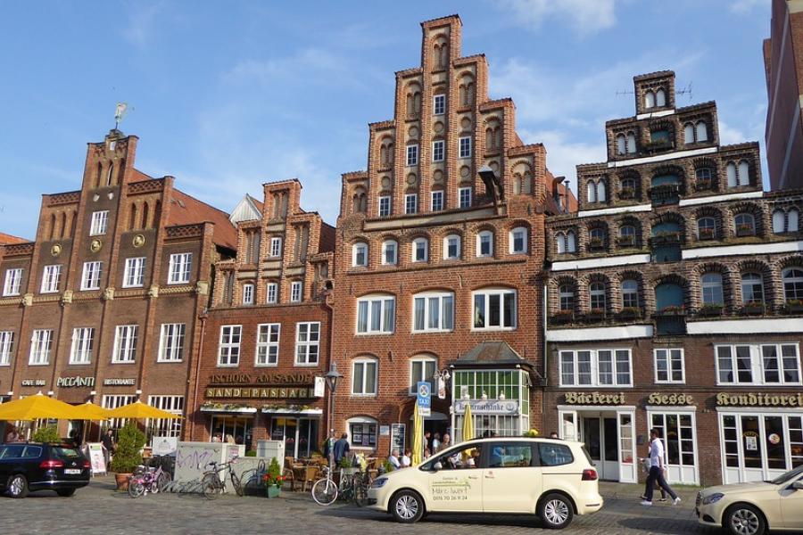 Backsteinhäuser in der Hansestadt Lüneburg
