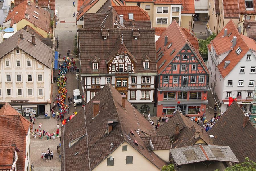 Heidenheim Marktplatz von oben