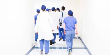 A group of doctors walking