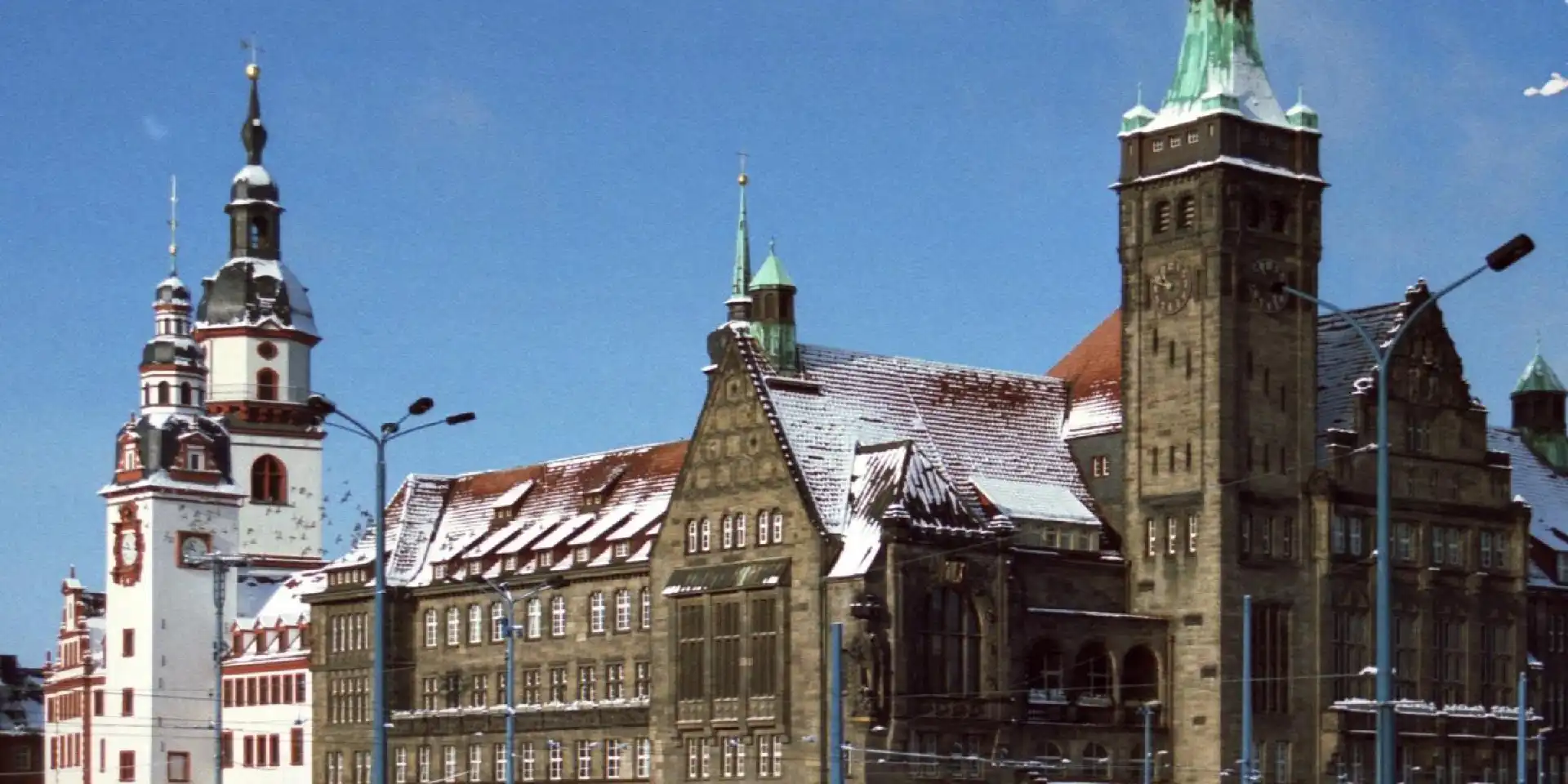 Stadt Chemnitz im Winter