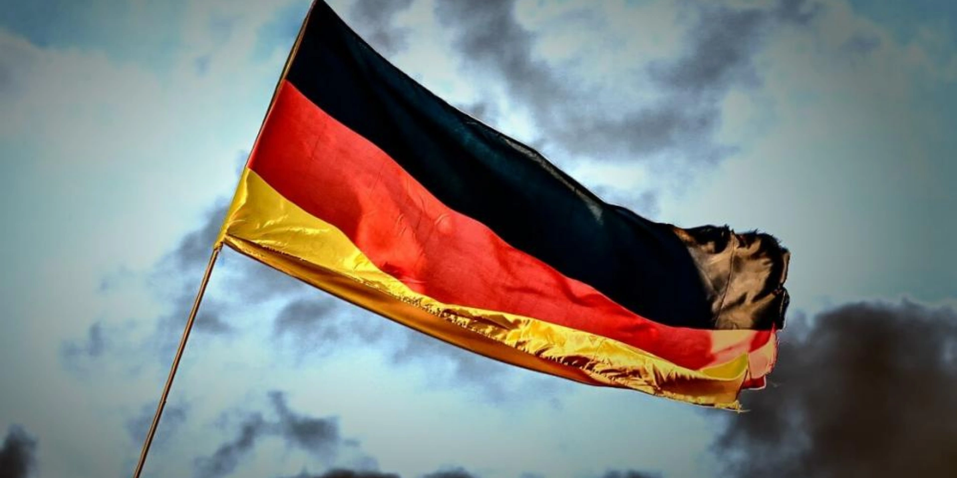 German flag representing living in Germany